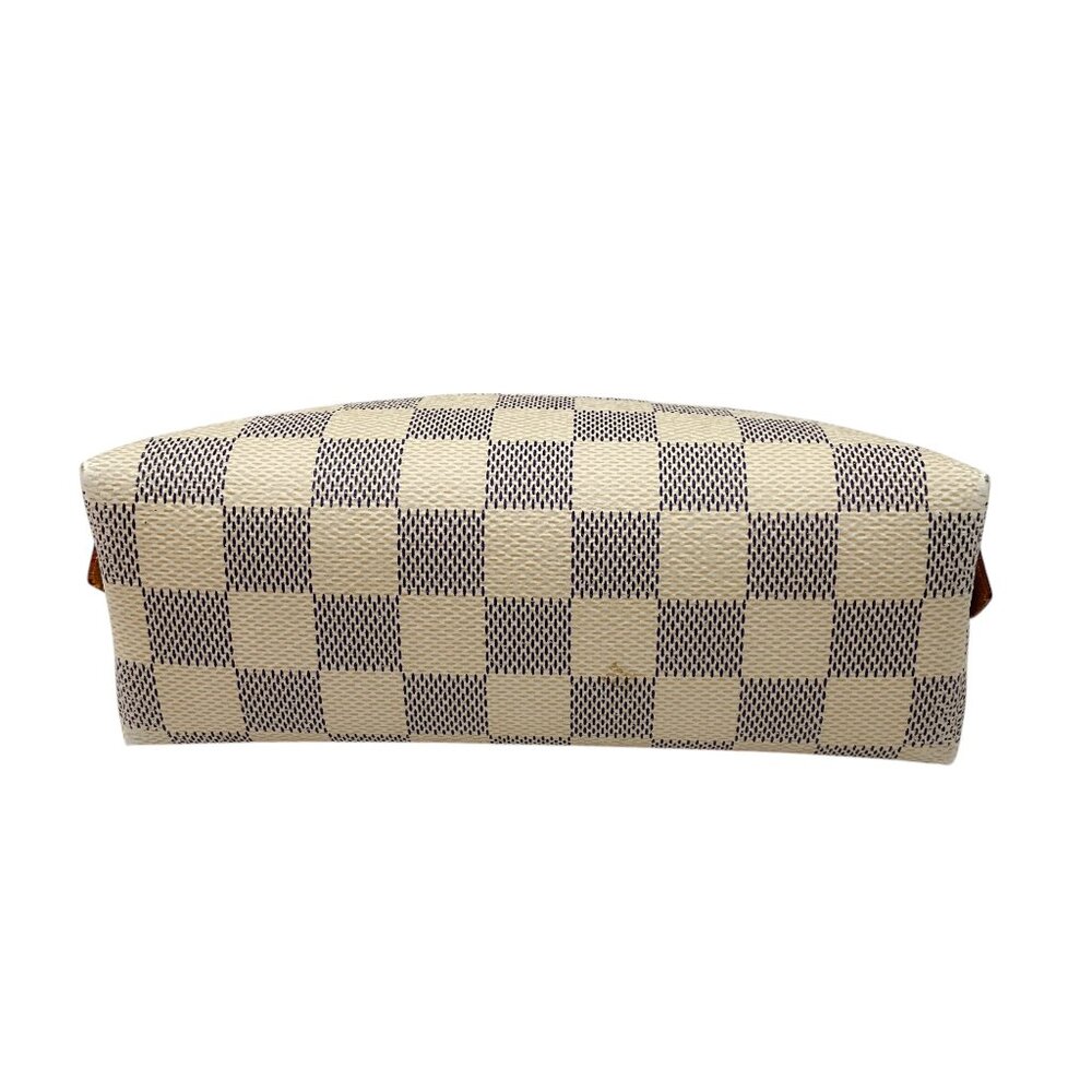 Louis Vuitton Ivory Damier Azur Canvas Cosmetic Pouch - Picture 5 of 16